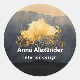 Sticker Rond Couvert de braise Design minimaliste