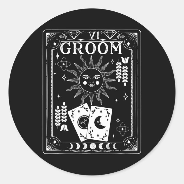 Sticker Rond Coven de sorcières gothiques (Devant)