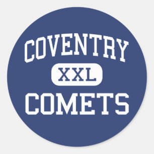 Sticker Rond Coventry - comètes - lycée - Akron Ohio