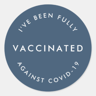 Sticker Rond Covid-19 Vacciné   Vaccin contre le virus Covid mo