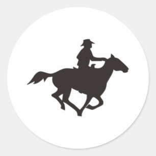 Sticker Rond Cowboy