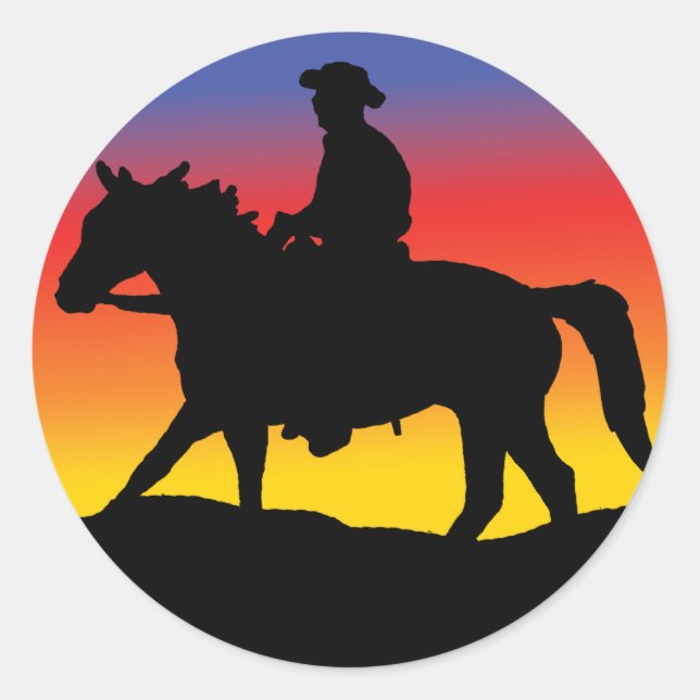 Sticker Rond Cowboy (Devant)