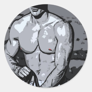 Sticker Rond Cowboy d'équitation