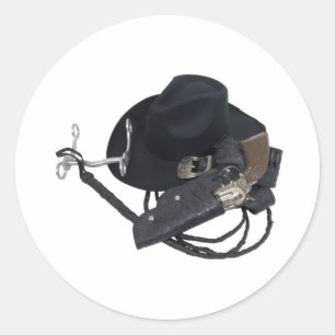 Sticker Rond CowboyHatTools090309