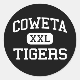 Sticker Rond Coweta - Tigres - Junior - Coweta Oklahoma
