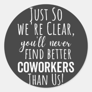 Sticker Rond Coworker Moving Leaving