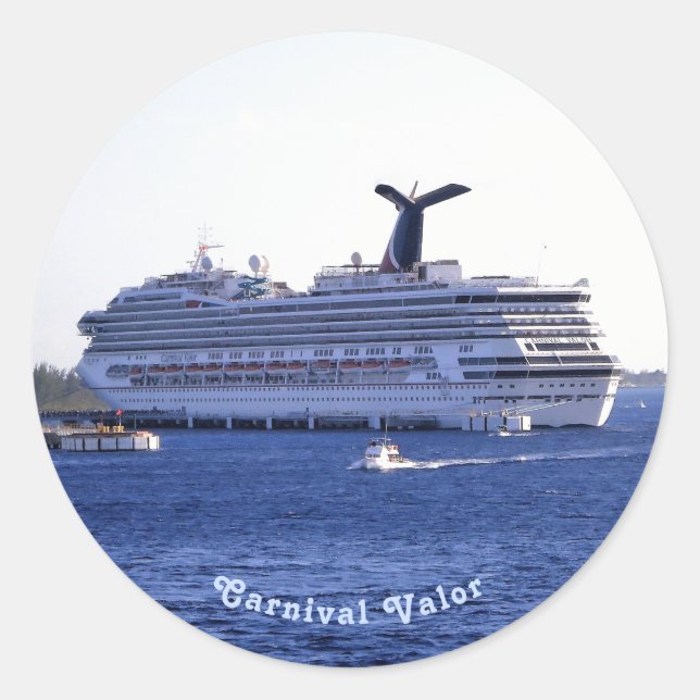 Sticker Rond Cozumel Cruise Ship Visit Custom (Devant)