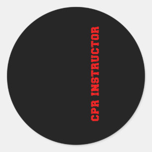 Sticker Rond Cpr Instructeur Us Drapeau Cpr Entraîneur Cpr Inst