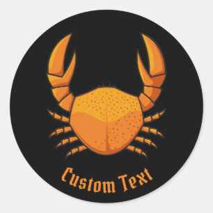 Sticker Rond Crab orange