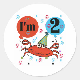 Sticker Rond Crabe 2e anniversaire