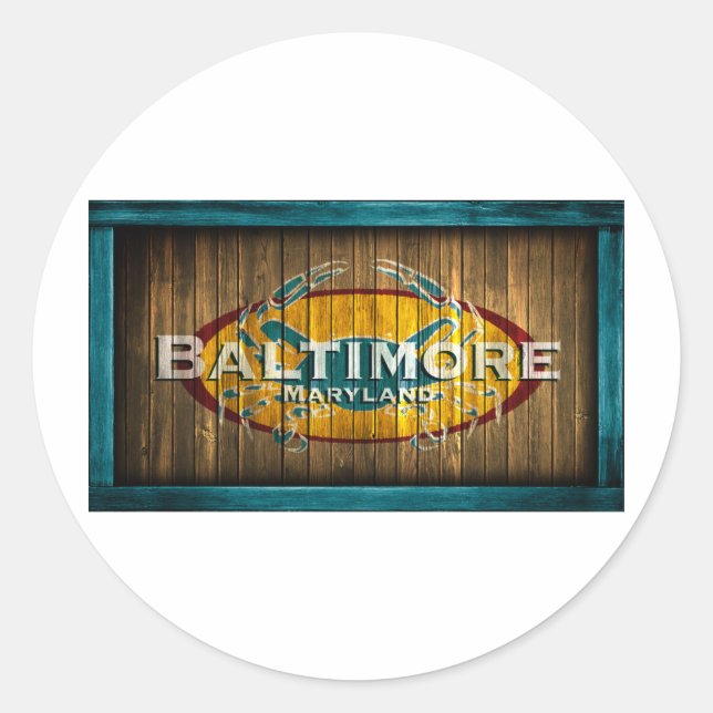 Sticker Rond Crabe Baltimore (Devant)