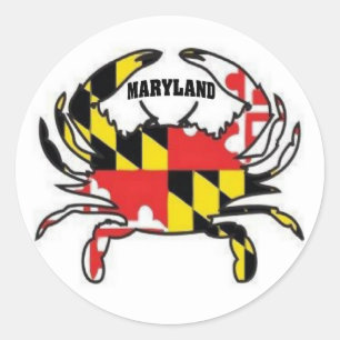 STICKER ROND CRABE DU MARYLAND