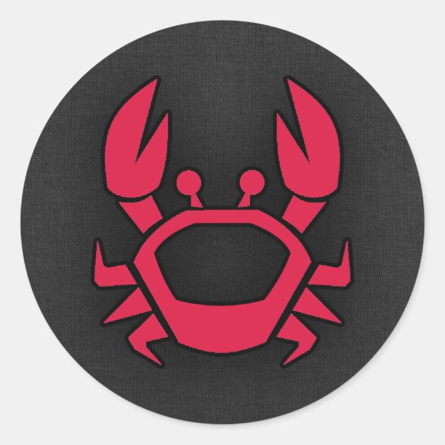 Sticker Rond Crabe rouge (Devant)