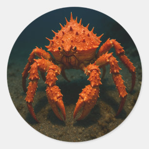 Sticker Rond Crabe royal épineux