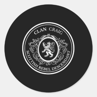 Sticker Rond Craig Scottish Clan Scottish Lion Descent écossais
