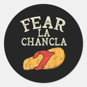 Sticker Rond Craindre La Chancla Funny Cinco De Mayo Espagnol M