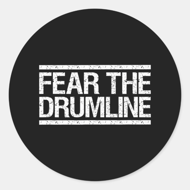 Sticker Rond Craindre le drumline Marching Band (Devant)