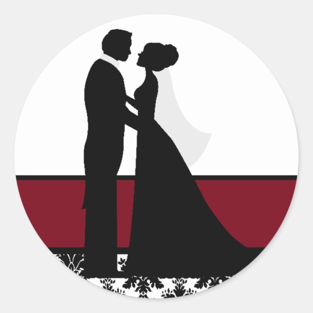 Sticker Rond Cranberry Mariage Couple Seals (Devant)