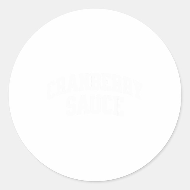 Sticker Rond Cranberry Sauce Funny Thanksgiving Food Matching C (Devant)