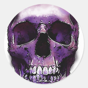 Sticker Rond Crâne