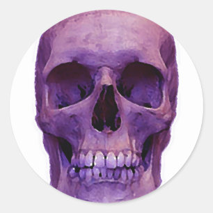 Sticker Rond Crâne