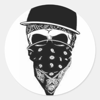 Sticker Rond Crâne