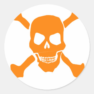 Sticker Rond Crâne