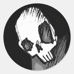 Sticker Rond Crâne 14