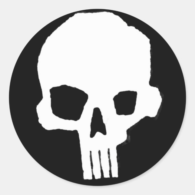 Sticker Rond Crâne 21 (Devant)