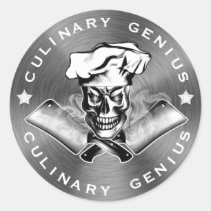 Sticker Rond Crâne 3,1 de chef