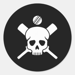 Sticker Rond Crâne de criquet
