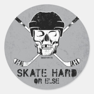 Sticker Rond Crâne de hockey