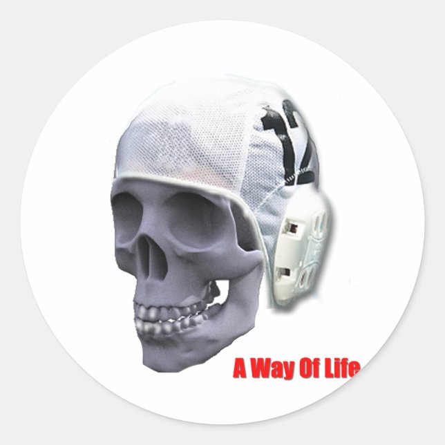 Sticker Rond crâne de polo (Devant)