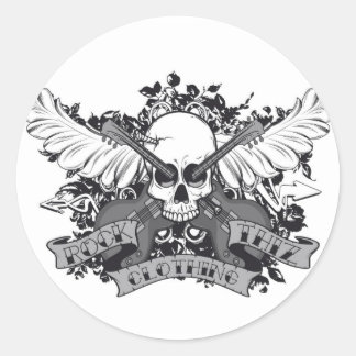 Sticker Rond Crâne d'habillement de Thiz de roche et
