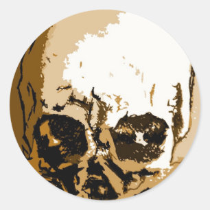 Sticker Rond Crânes de crâne