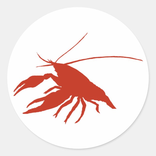 Sticker Rond crawfish's　silhouette (Red) (Devant)
