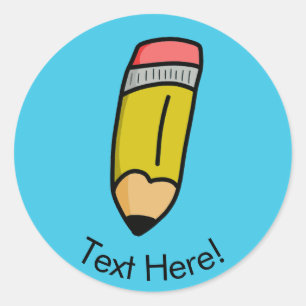 Sticker Rond Crayon de dessin