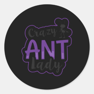 Sticker Rond Crazy Ant Lady Ant Keeg