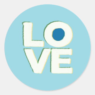 Sticker Rond Cream LOVE