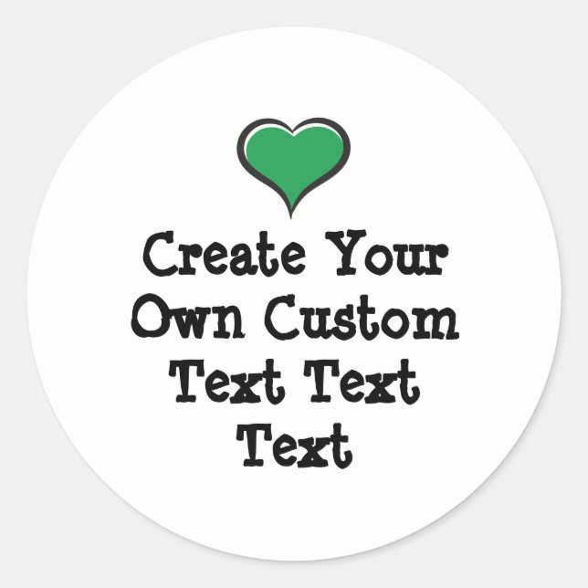 Sticker Rond Create your own custom text white Bkgd Ver (Devant)