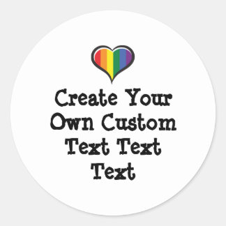Sticker Rond Create your own custom text white Bkgd Ver