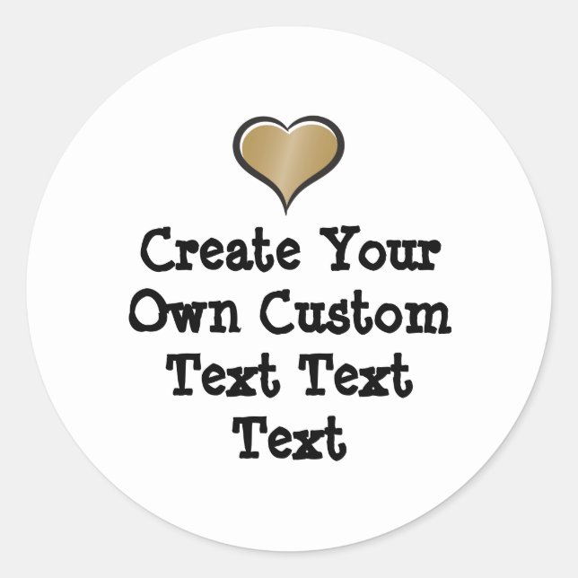Sticker Rond Create your own custom text white Bkgd Ver (Devant)