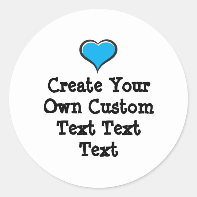 Sticker Rond Create your own custom text white Bkgd Ver (Devant)