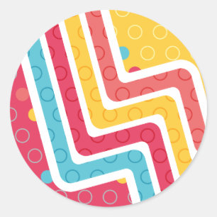 Sticker Rond Création géométrique