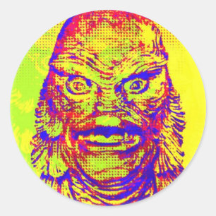 Sticker Rond Créature d'art de bruit