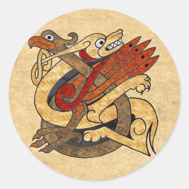 Sticker Rond Créatures celtiques (Devant)