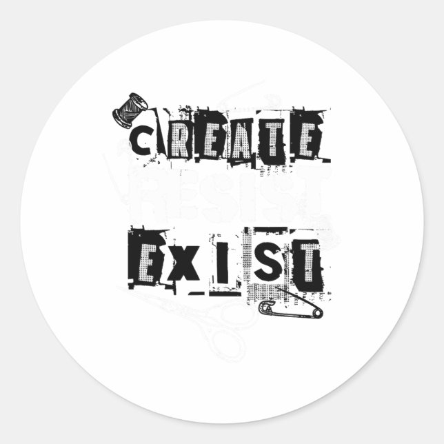 Sticker Rond Creed Create de Punk (Devant)