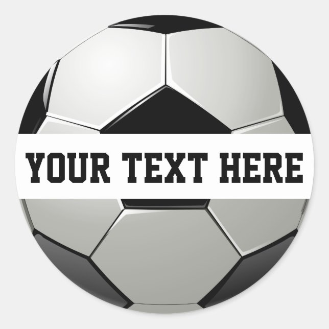 Sticker Rond Créer Votre Propre Bal De Football Nom D'Équipe Pe (Devant)