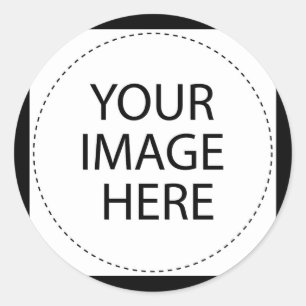 STICKER ROND CRÉER VOTRE PROPRE - CONCEVOIR VOTRE PROPRE - BLAN