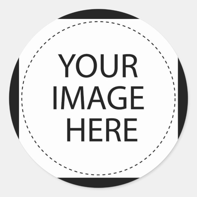 STICKER ROND CRÉER VOTRE PROPRE - CONCEVOIR VOTRE PROPRE - BLAN (Devant)